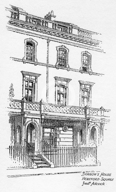 George Borrow's house, Hereford Square, London, 1912. Artist: Frederick Adcock