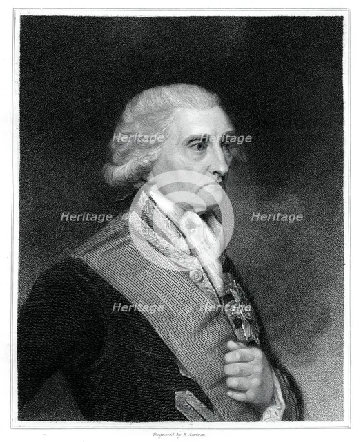 George Brydges Rodney, 1st Baron Rodney, British naval officer, (1833).Artist: E Scriven