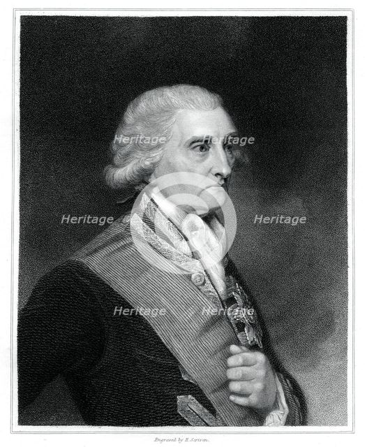 George Brydges Rodney, 1st Baron Rodney, British naval officer, (1833).Artist: E Scriven