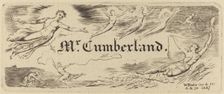 George Cumberland's Card, 1827. Creator: William Blake