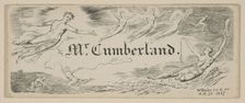 George Cumberland's Message Card, 1827. Creator: William Blake