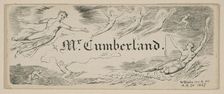 George Cumberland's Message Card, 1827. Creator: William Blake