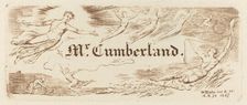 George Cumberland's Card, 1827. Creator: William Blake