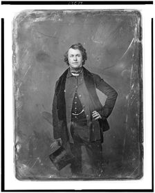 George Cunnabell Howard, nearly full-length portrait, facing front, standing, holding tall hat, one Creator: Mathew Brady