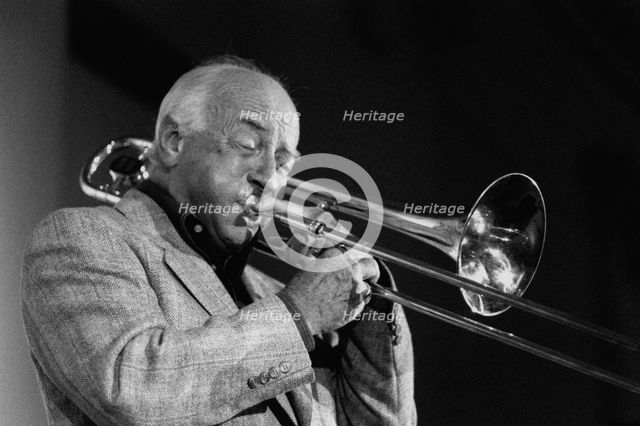 George Chisholm, Edinburgh Jazz Festival, 1986. Creator: Brian Foskett.