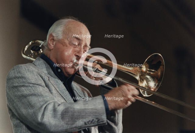 George Chisholm, Edinburgh Jazz Festival, 1986. Creator: Brian Foskett.