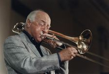 George Chisholm, Edinburgh Jazz Festival, 1986. Creator: Brian Foskett