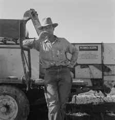 George Cleaver who is trying to develop 177 acres of raw land, Malheur County, Oregon, 1939. Creator: Dorothea Lange
