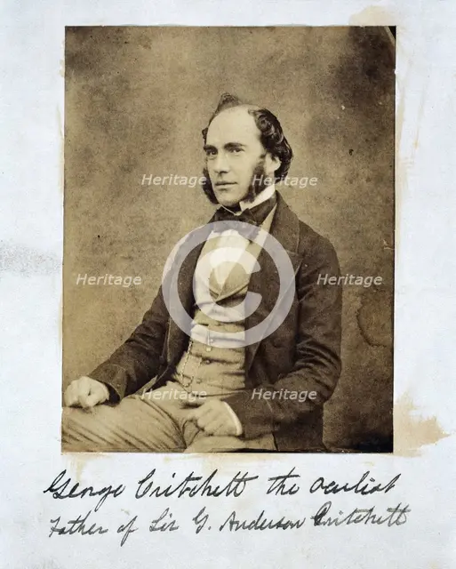 George Critchett, ophthalmic surgeon, c1850s. Creator: Unknown.