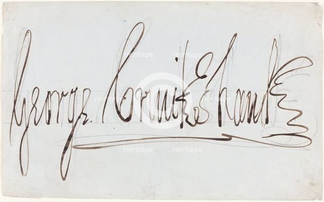 George Cruikshank (decorative signature). Creator: George Cruikshank.