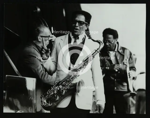George Duvivier, Illinois Jacquet and Clark Terry at the Newport Jazz Festival, Middlesbrough, 1978. Creator: Denis Williams.