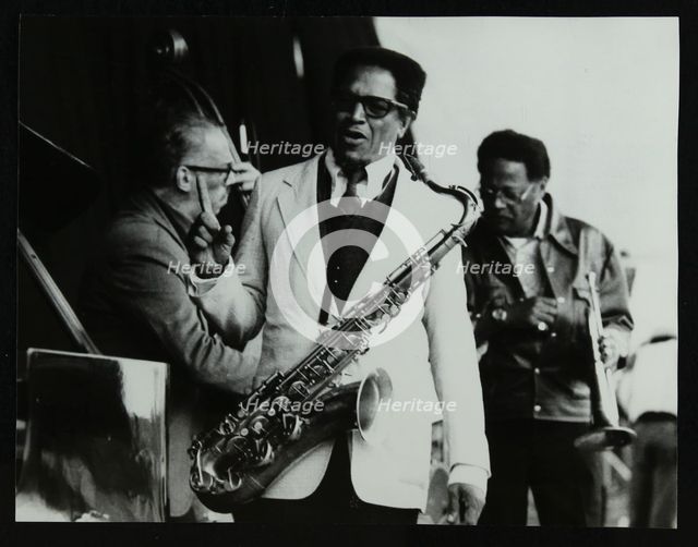 George Duvivier, Illinois Jacquet and Clark Terry at the Newport Jazz Festival, Middlesbrough, 1978. Artist: Denis Williams