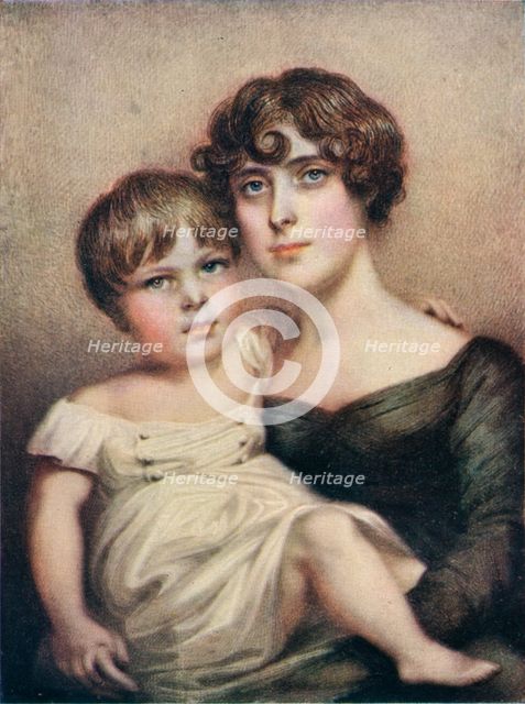 George Dacres Patterson & his mother, Eleanor Dacres Patterson, 1815. (1911). Artist: Unknown