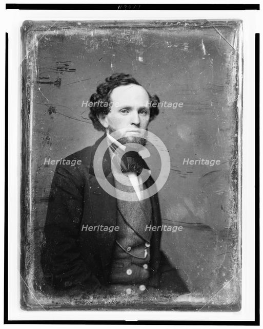 George Douglas Brewerton, half-length portrait, three-quarters to right..., between 1844 and 1860. Creator: Mathew Brady.