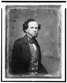George Douglas Brewerton, half-length portrait, three-quarters to right..., between 1844 and 1860. Creator: Mathew Brady
