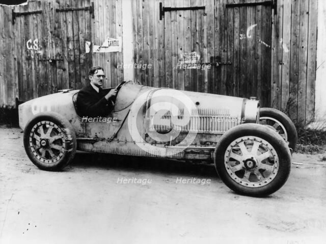 George Eyston in a 1927 Bugatti Type 35B, (1927?). Artist: Unknown