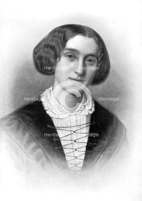 George Eliot, 19th century English novelist, (1902).Artist: Francois d'Albert Durade