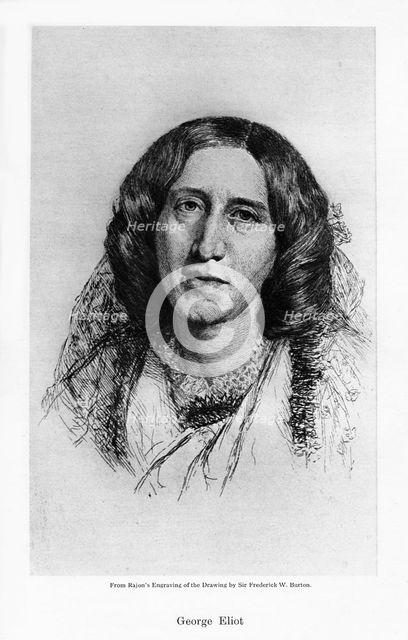 George Eliot, English novelist, 19th century. Artist: Frederic William Burton