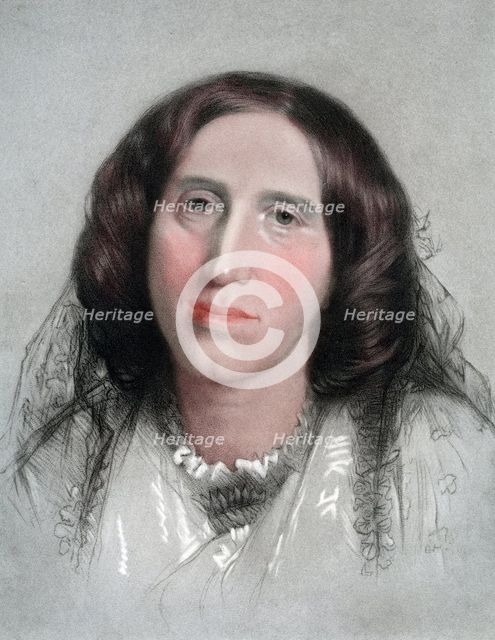 George Eliot, English novelist, 19th century. Artist: G Sidney Hunt