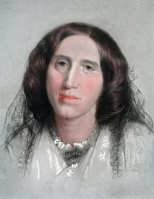 George Eliot, English novelist, 19th century. Artist: G Sidney Hunt