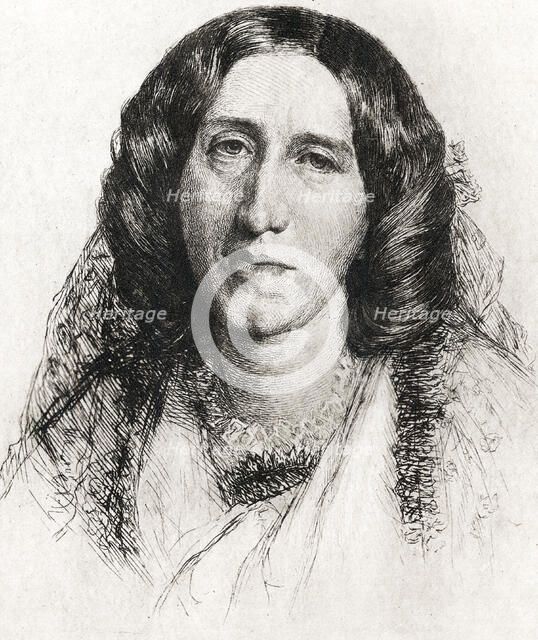 George Eliot, pen name of Mary Ann Evans (1819-1880), English novelist, poet and critic. Artist: Unknown