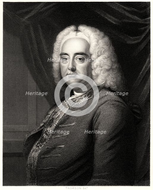 'George F Handel', 19th century. Artist: Thomson Scot