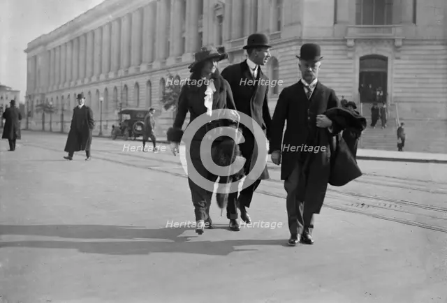 George Fisher Baker Jr. & wife, (1913?). Creator: Bain News Service.
