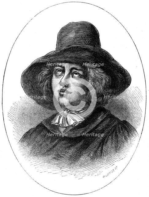 George Fox, founder of the Quakers, 17th century (c1880).Artist: Whymper