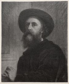 George Frederick Watts, 1887. Creator: Gustav Kruell (American, 1843-1907)