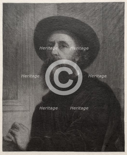 George Frederick Watts, 1887. Creator: Gustav Kruell (American, 1843-1907).