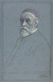 George Frederick Watts, R.A., c. 1877-1878. Creator: Alphonse Legros (French, 1837-1911)