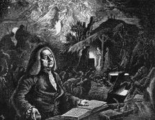 George Frideric Handel (1685-1759) composing his Messiah c18th century