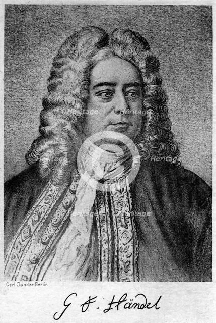 George Frideric Handel (1685-1759), German-born British composer, 20th century.Artist: Carl Jander
