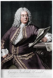 George Frideric Handel, German-born British Baroque composer, 1749. Artist: John Faber the Younger