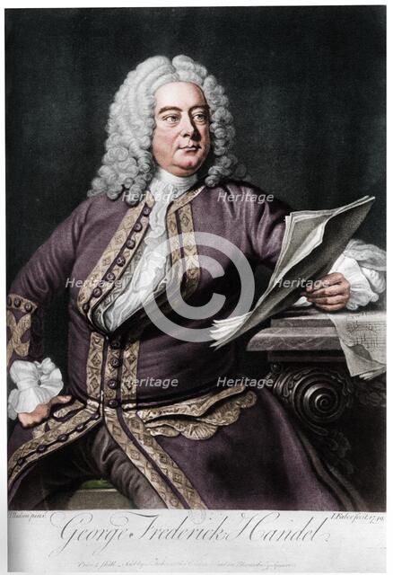 George Frideric Handel, German-born British Baroque composer, 1749. Artist: John Faber the Younger.