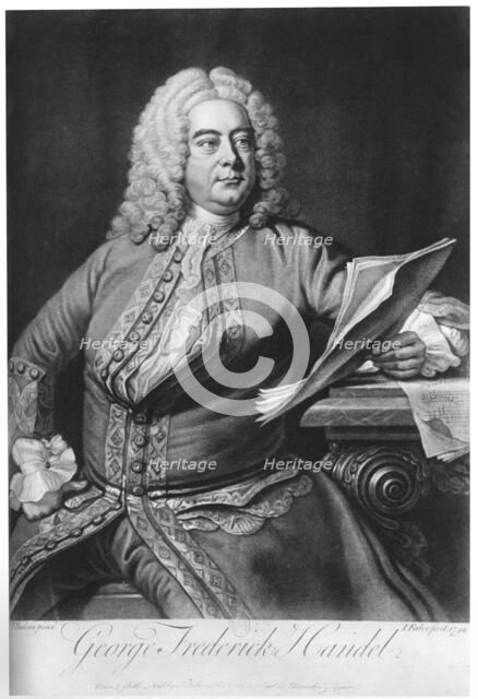 George Frideric Handel, German-born British Baroque composer, 1749. Artist: John Faber the Younger