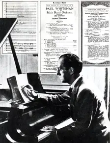 George Gershwin (1898-1937) at work. Creator: Unknown