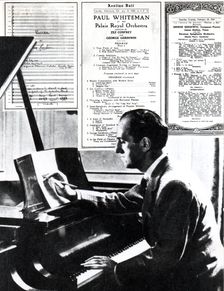 George Gershwin (1898-1937) at work. Creator: Unknown