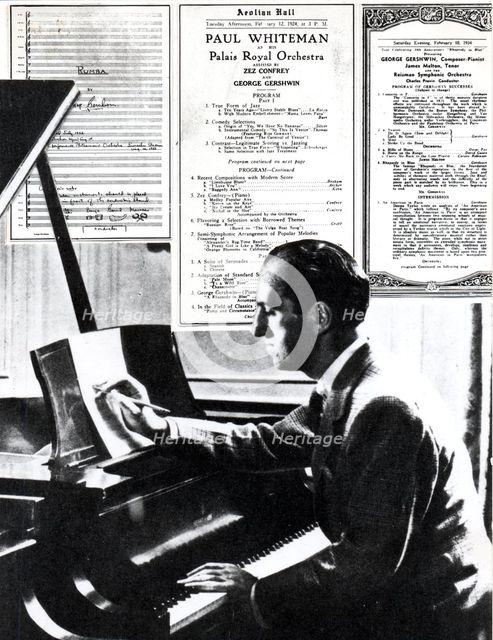 George Gershwin (1898-1937) at work.  Creator: Unknown.