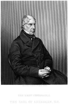George Gordon, 4th Earl of Aberdeen (1784-1860), Scottish statesman, c1860. Creator: Daniel John Pound