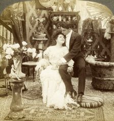 George Greatly Admires Ethel's Beautiful Complexion Artist: Underwood & Underwood