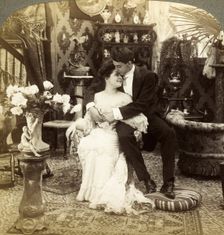 George Greatly Admires Ethel's Beautiful Complexion Artist: Underwood & Underwood