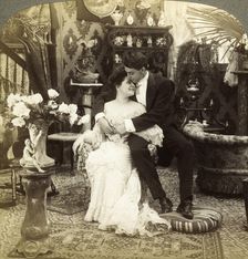 George Greatly Admires Ethel's Beautiful Complexion Artist: Underwood & Underwood