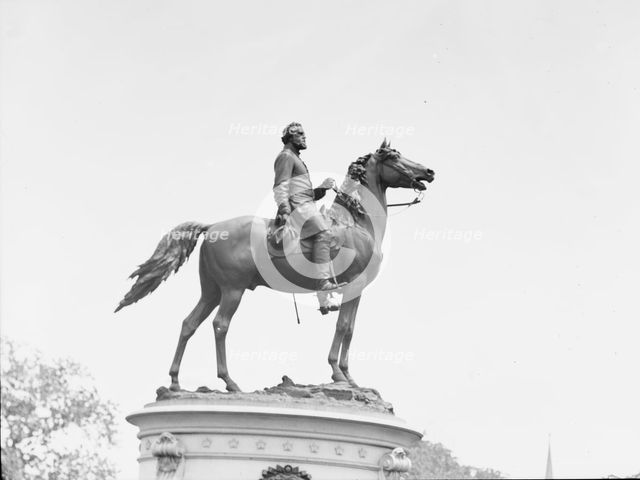 George H. Thomas - Equestrian statues in Washington, D.C., between 1911 and 1942. Creator: Arnold Genthe.