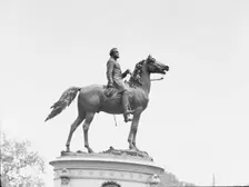 George H. Thomas - Equestrian statues in Washington, D.C., between 1911 and 1942. Creator: Arnold Genthe