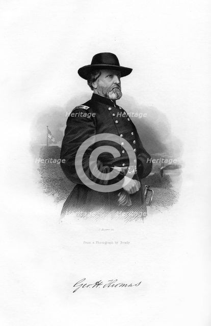 George Henry Thomas, Union general, 1862-1867.Artist: J Rogers