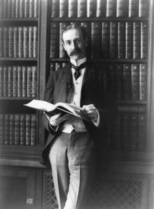 George Herbert Putnam, three-quarter-length portrait..., c1900. Creator: Frances Benjamin Johnston