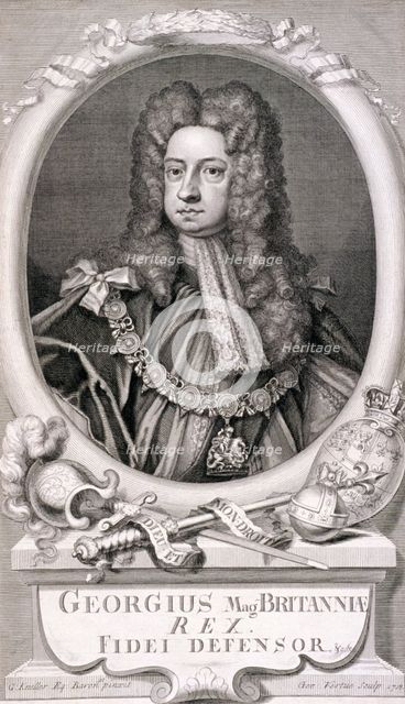 George I, King of Great Britain, 1718. Artist: George Vertue