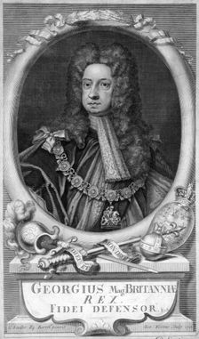 George I, King of Great Britain, 18th century.Artist: George Vertue