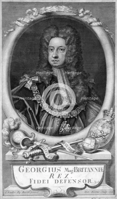 George I, King of Great Britain, 18th century.Artist: George Vertue